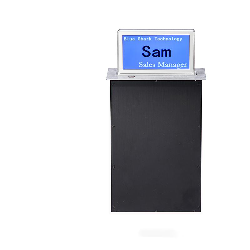 Custom configuration HD 10inch electronic table name card automatic motorized Lcd Tv Lift for Paperless Conference System