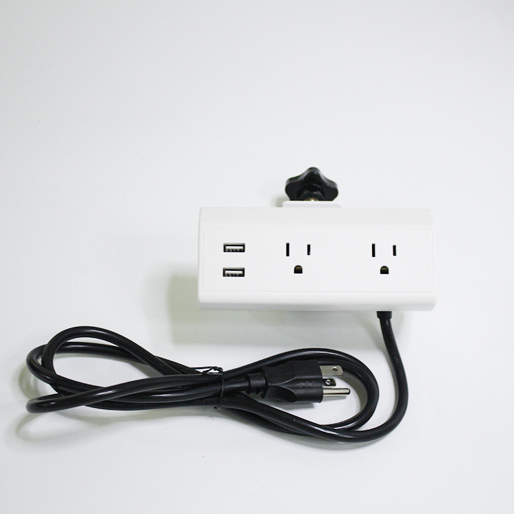 New design clamp on conference tableop power hub socket with dual usb