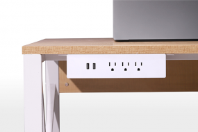 desk hang on power socket with usb charger