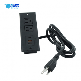 Desk outlet table socket with usb Aluminum panel desktop socket desk socket with usb