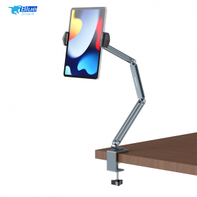 Factory Aluminum Long Arm Desktop Mount Holder for Bed Overhead Flexible Arm Clamp Clip Lazy Tablet Mobile Phone Stand Holder