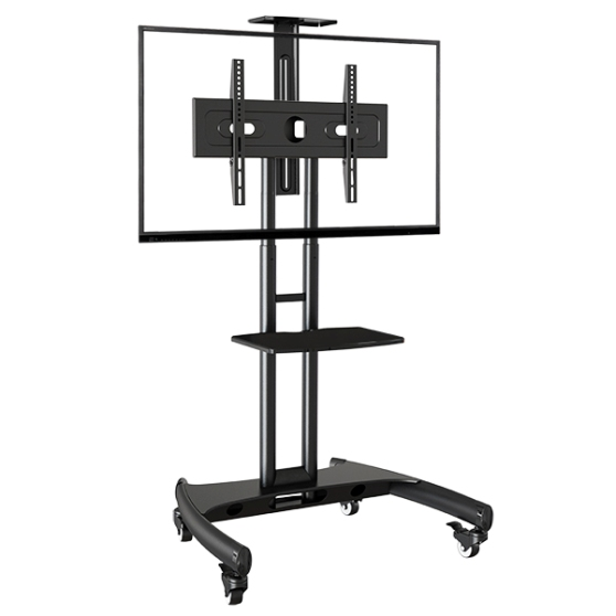 high bearing double column audio-visual mobile lcd tv trolley cart