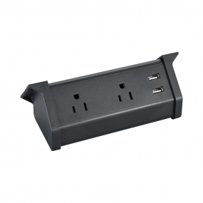 desk hang on power socket with usb charger