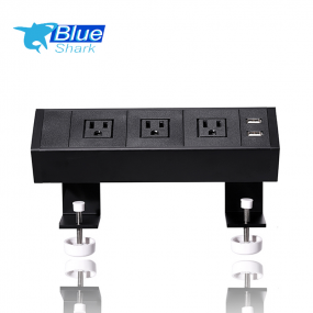 USA Standard 3 way Clamp on Desktop Outlet Socket with 2 USB Charging Easy Install and Convenient Movable for office commercial latest 2020